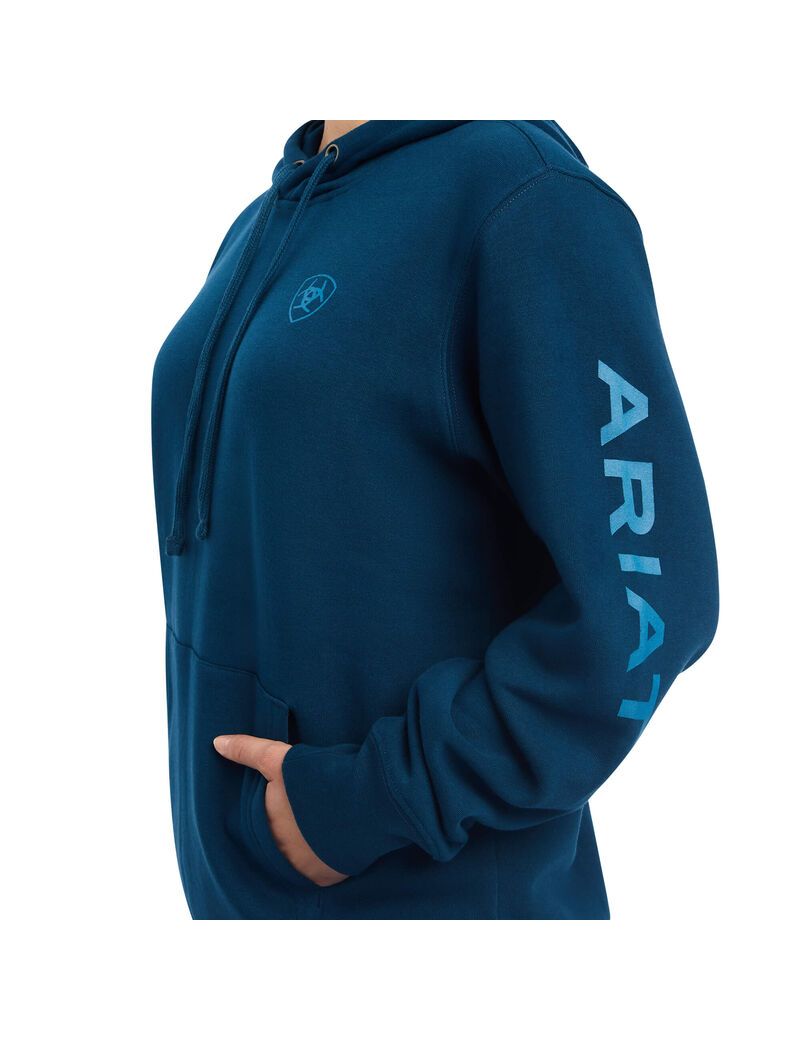 Sudadera Con Capucha Ariat REAL Classic Arm Logo Mujer Multicolor | DNMI02769