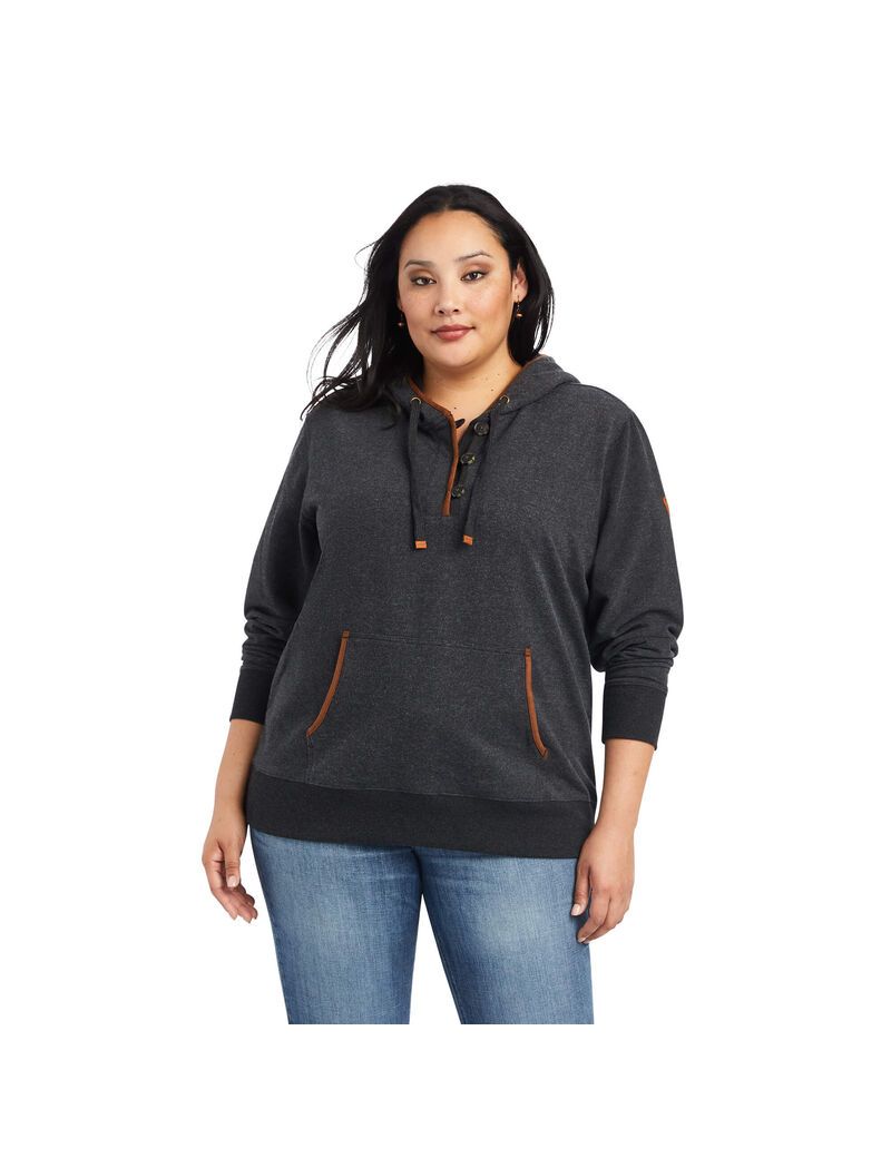 Sudadera Con Capucha Ariat REAL Elevated Mujer Gris | GOLM62518