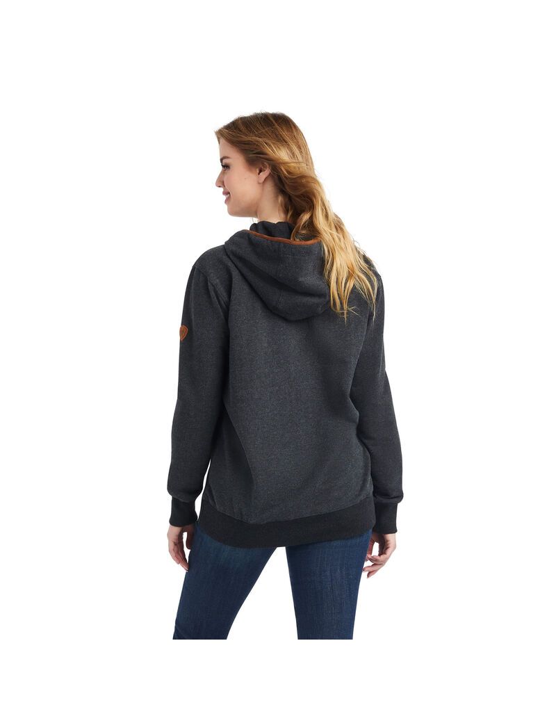 Sudadera Con Capucha Ariat REAL Elevated Mujer Gris | GOLM62518