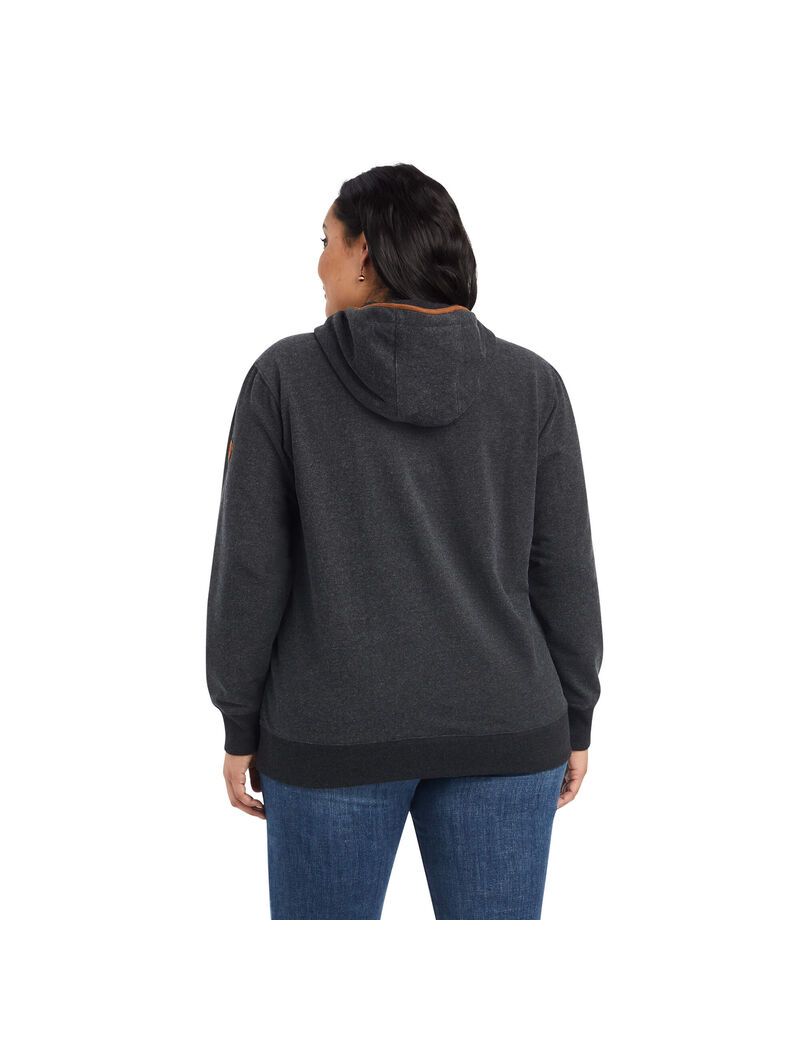 Sudadera Con Capucha Ariat REAL Elevated Mujer Gris | GOLM62518