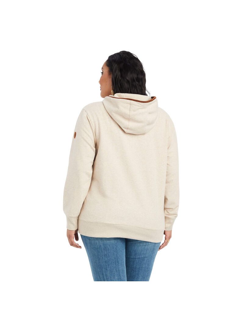 Sudadera Con Capucha Ariat REAL Elevated Mujer Beige | ZGLP93708