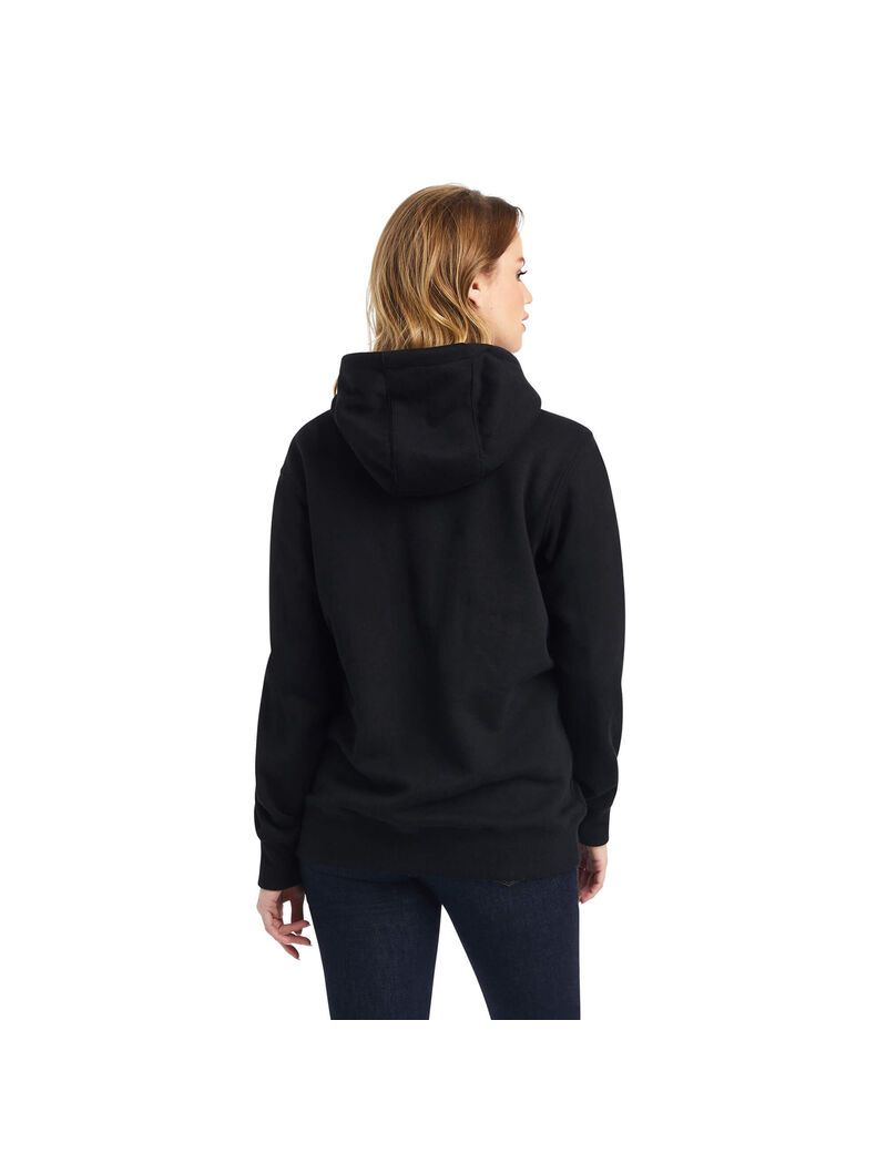 Sudadera Con Capucha Ariat REAL Sequin Logo Mujer Negras | HOUK51984