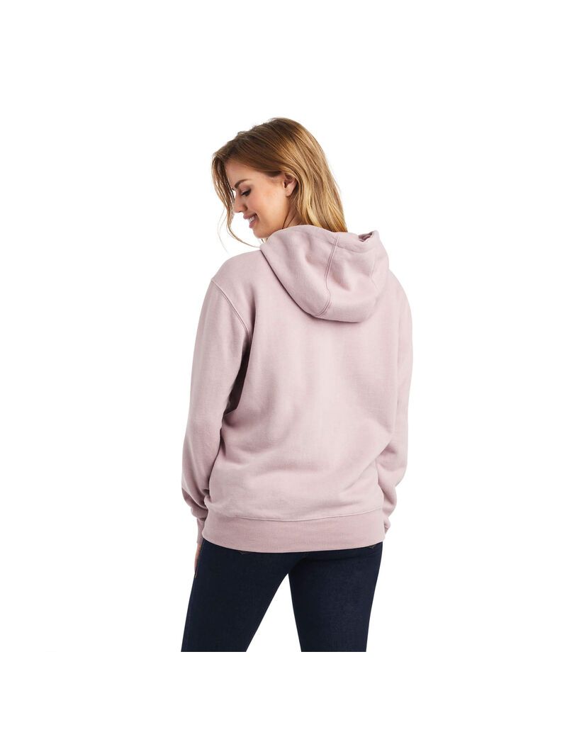 Sudadera Con Capucha Ariat REAL Sequin Logo Mujer Rosas | OVTA10859