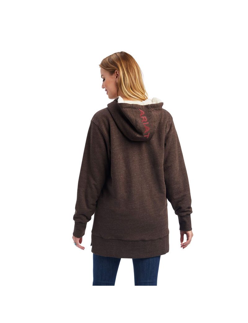 Sudadera Con Capucha Ariat REAL Sherpa Forro Long Full Zip Mujer Multicolor | PCMR07519