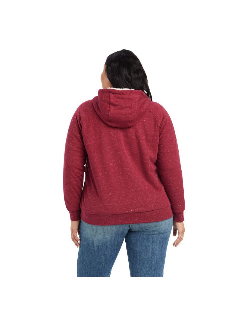 Sudadera Con Capucha Ariat REAL Sherpa Full Zip Mujer Rojas | WJCP52089