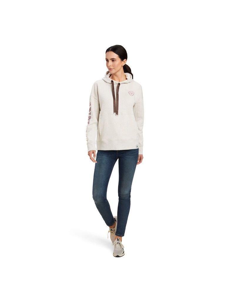 Sudadera Con Capucha Ariat Rabere Mujer Beige | VEWJ15260