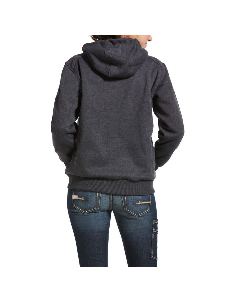 Sudadera Con Capucha Ariat Rebar All-Weather Full Zip Mujer Gris | UHOE58931