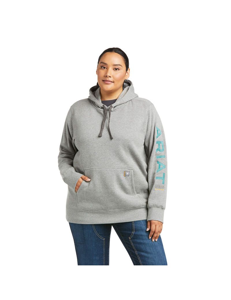 Sudadera Con Capucha Ariat Rebar Estampadas Mujer Gris | YUMQ65824