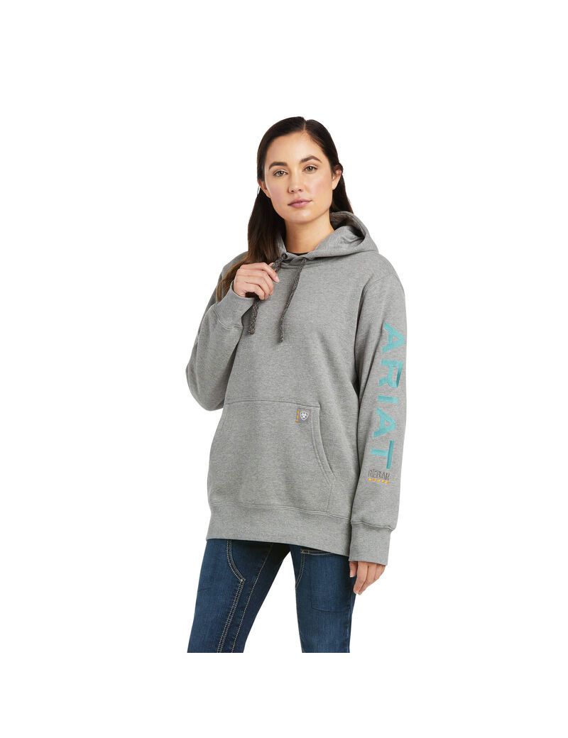 Sudadera Con Capucha Ariat Rebar Estampadas Mujer Gris | YUMQ65824