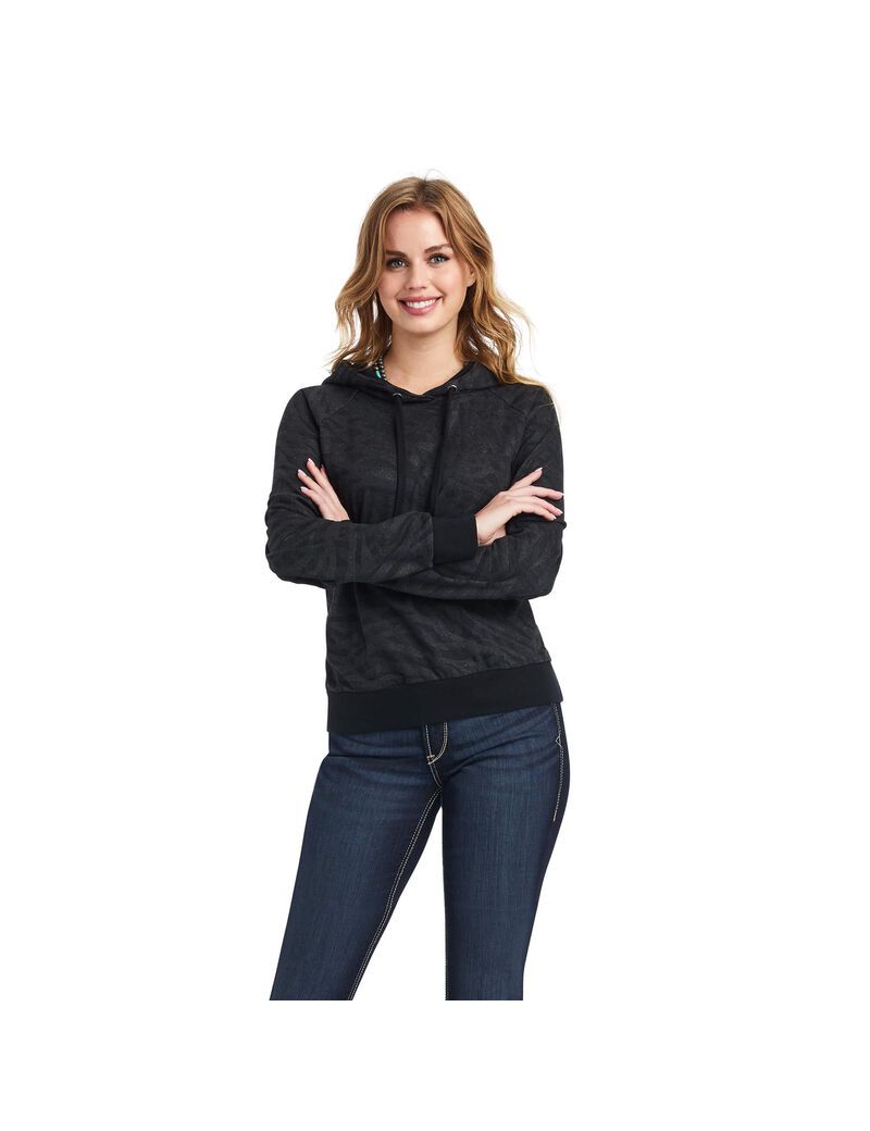 Sudaderas Ariat Animal Instincts Crew Mujer Negras | XOPA51034