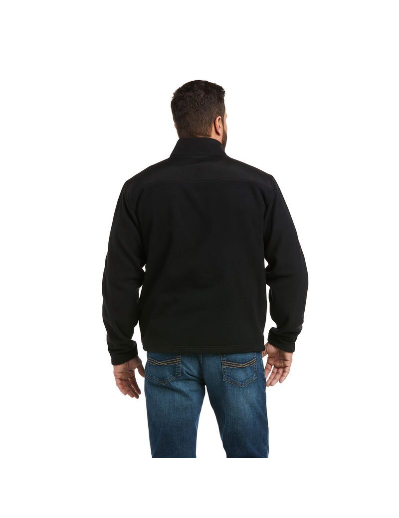 Sudaderas Ariat Basis 2.0 1/4 Zip Hombre Negras | BFVE97231