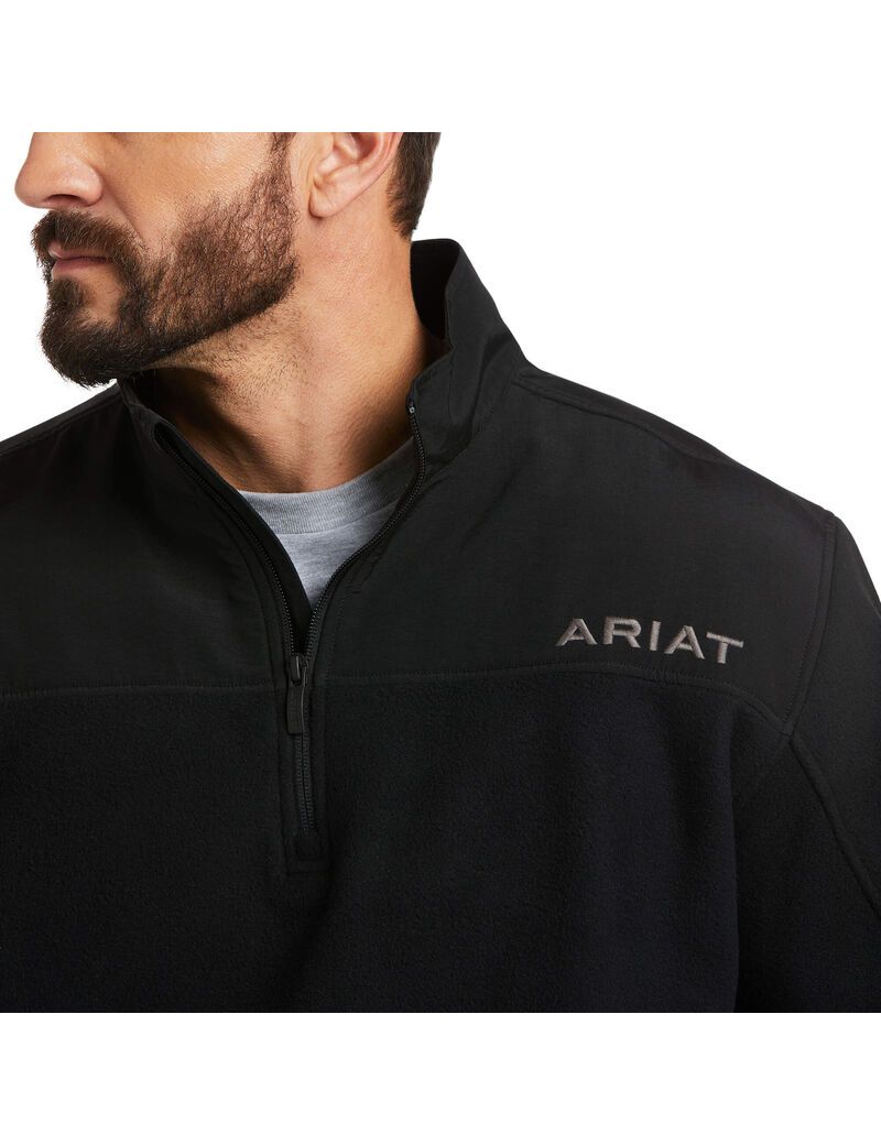 Sudaderas Ariat Basis 2.0 1/4 Zip Hombre Negras | BFVE97231