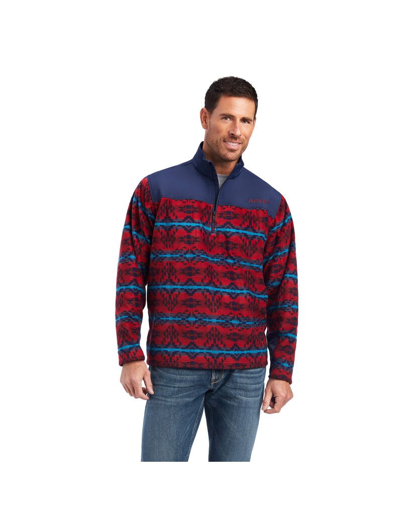 Sudaderas Ariat Basis 2.0 1/4 Zip Hombre Multicolor | ZVDH35209