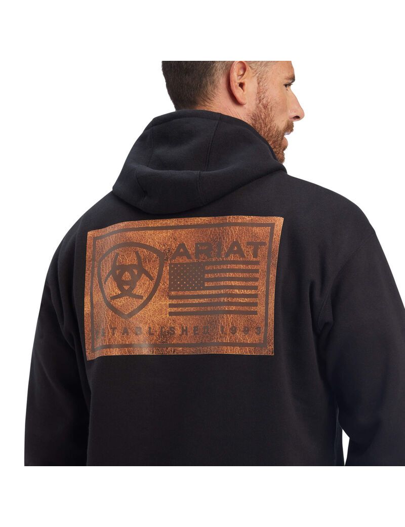 Sudaderas Ariat EST Block Hombre Negras | WSQO07328