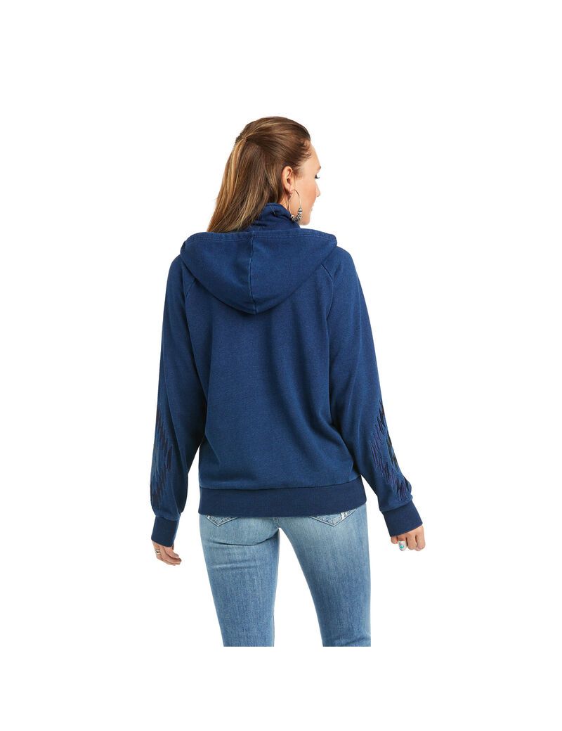 Sudaderas Ariat Knit Denim Full Zip Mujer Azules | EWXS06837