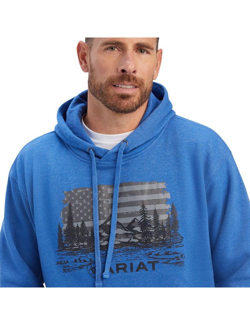 Sudaderas Ariat Land of the Free Hombre Azules | JVAI39507