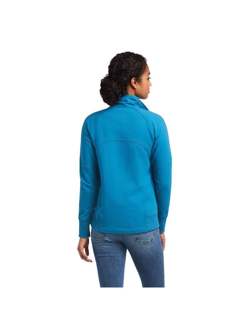 Sudaderas Ariat Largo Full Zip Mujer Azules | AHEK53047