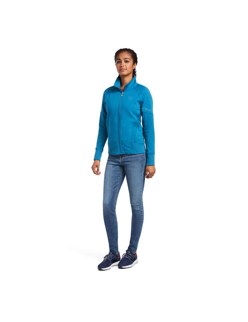 Sudaderas Ariat Largo Full Zip Mujer Azules | AHEK53047