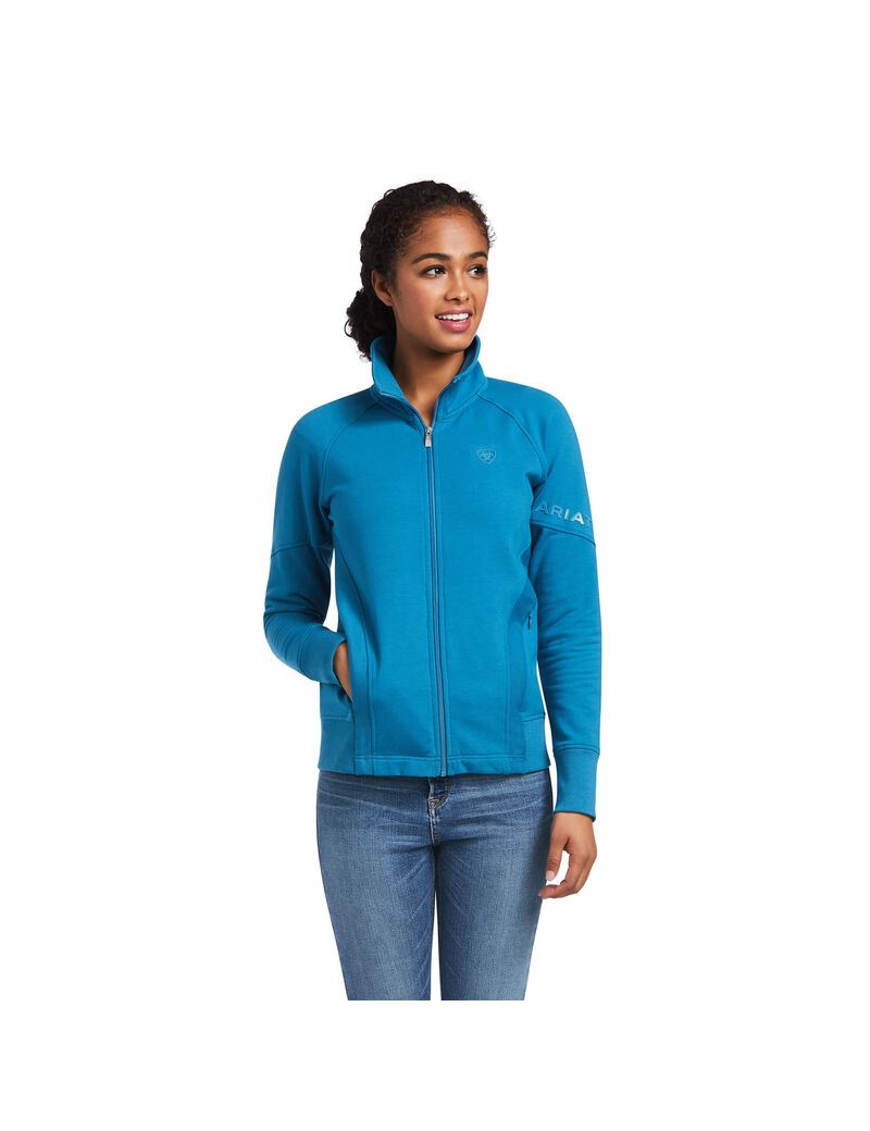 Sudaderas Ariat Largo Full Zip Mujer Azules | AHEK53047