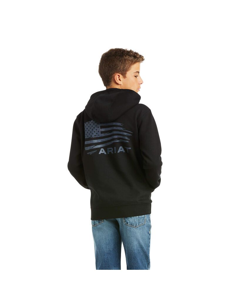 Sudaderas Ariat Patriot 2.0 Niños Negras Gris | LDGU30964