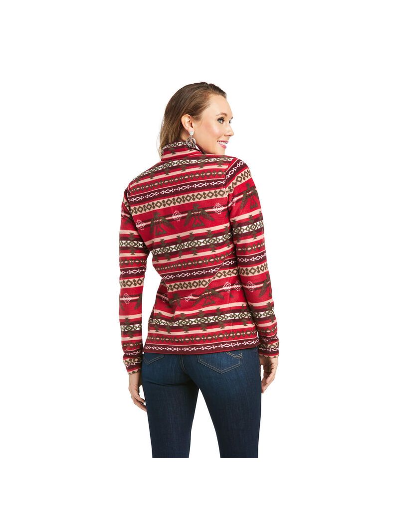 Sudaderas Ariat Printed Fleece 1/4 Zip Mujer Multicolor | JGSM07481