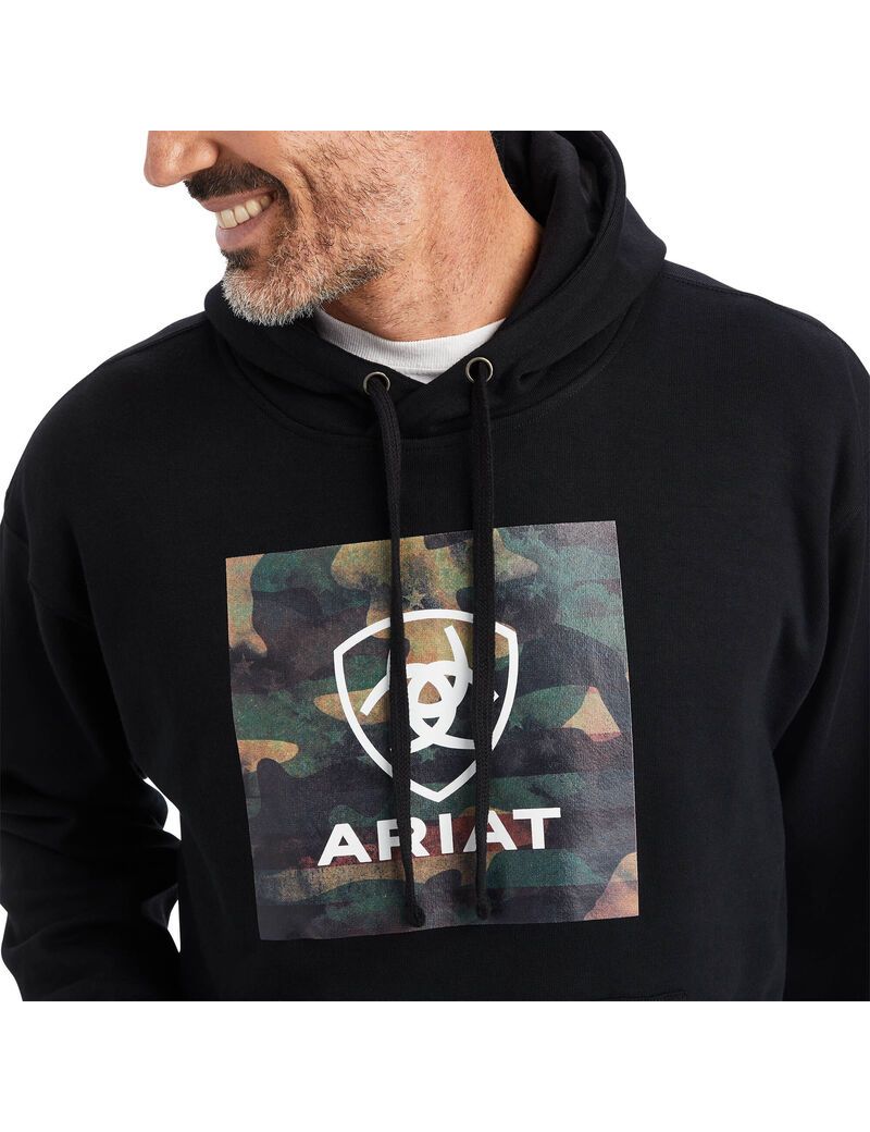 Sudaderas Ariat Protect & Serve Block Hombre Negras | QWUV87159