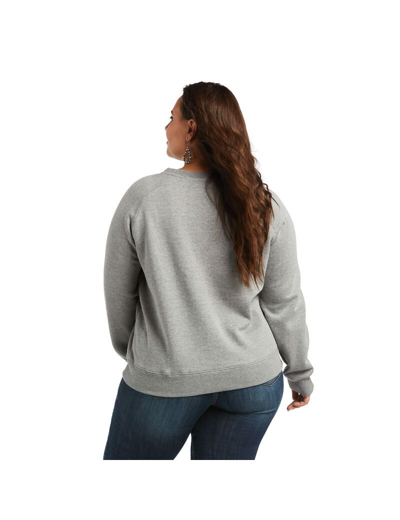 Sudaderas Ariat REAL Pacific Steerhead Mujer Gris | MSEK95362