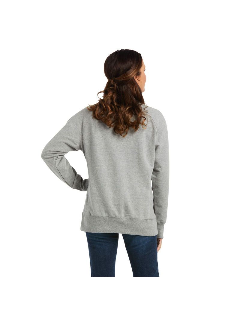 Sudaderas Ariat Rebar Workman Washed Fleece Mujer Gris | LIOZ64390