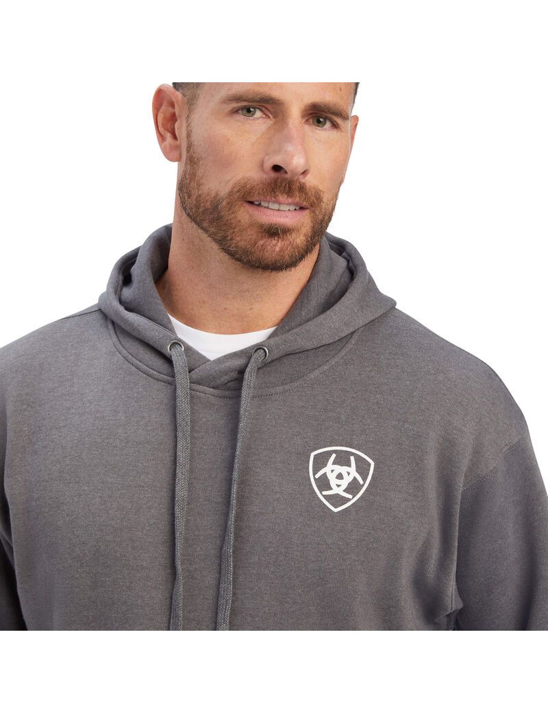 Sudaderas Ariat Southwest Shield Hombre Gris | QCDR05168