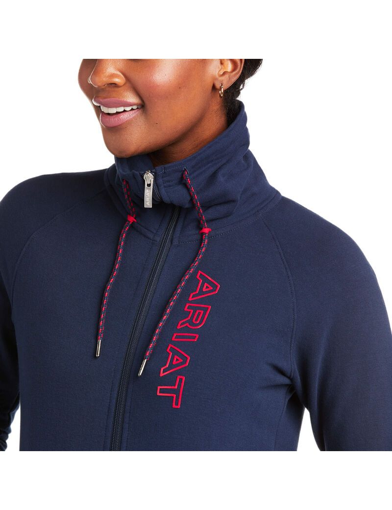 Sudaderas Ariat Team Logo Full Zip Mujer Multicolor | AMFW23568