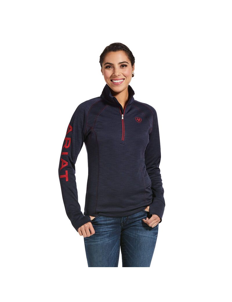 Sudaderas Ariat Tek Team 1/2 Zip Mujer Azul Marino | AJNZ27546