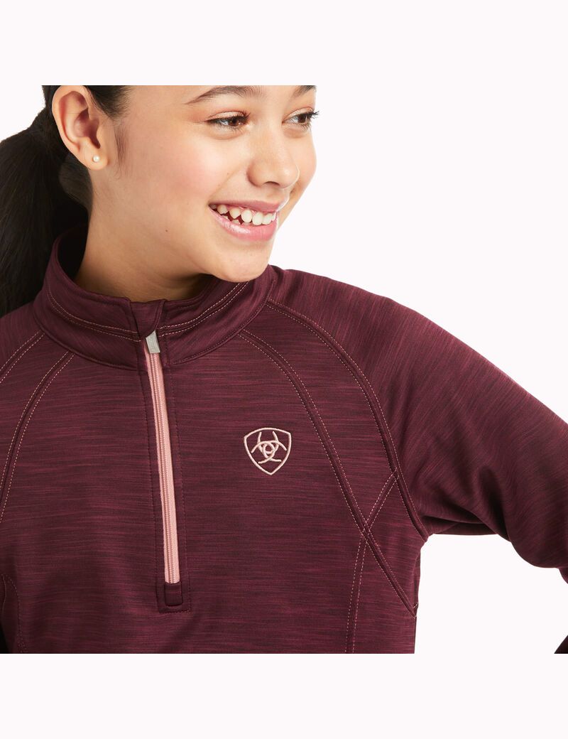 Sudaderas Ariat Tek Team 1/2 Zip Niños Burdeos | JZQK47035