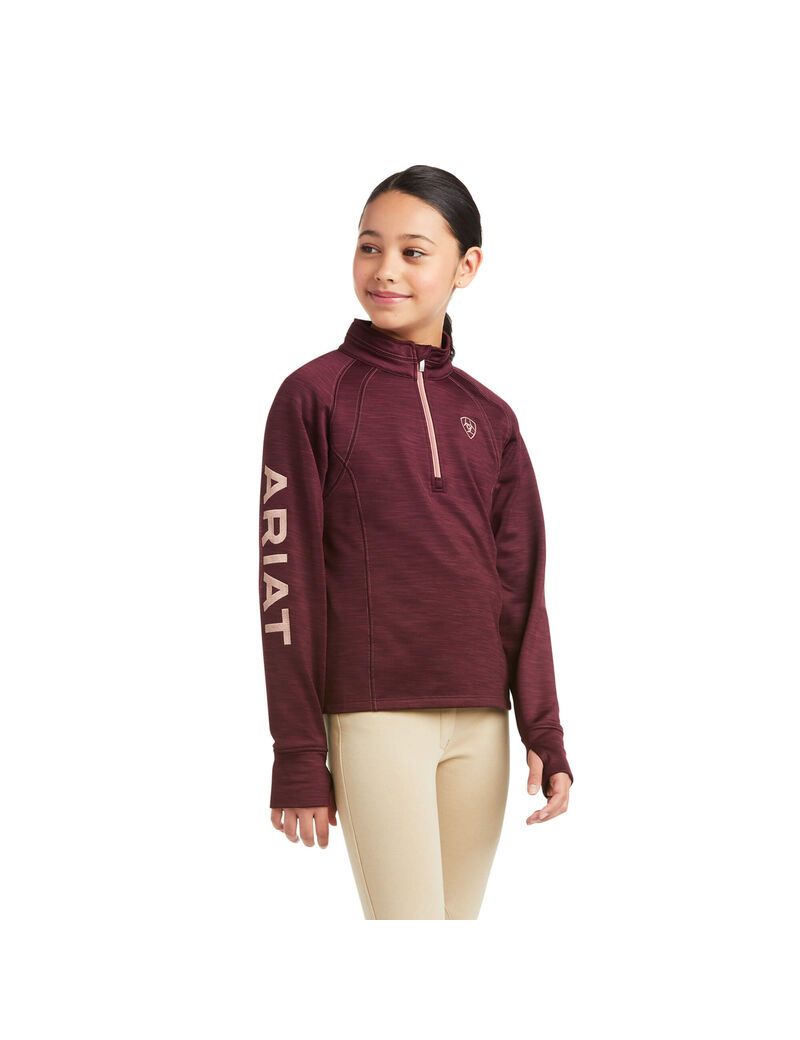 Sudaderas Ariat Tek Team 1/2 Zip Niños Burdeos | JZQK47035