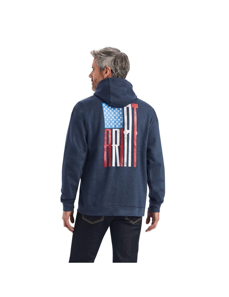 Sudaderas Ariat US of A Hombre Azul Marino | BUAE62491