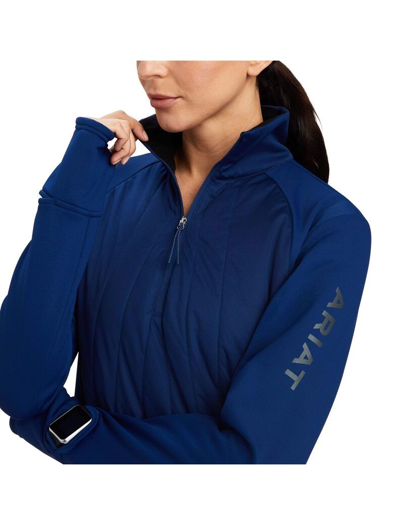 Sudaderas Ariat Venture 1/2 Zip Mujer Azules | LMXN95127