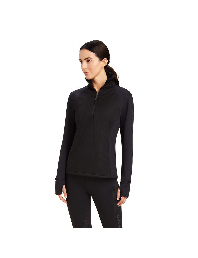 Sudaderas Ariat Venture 1/2 Zip Mujer Negras | GMTD89742