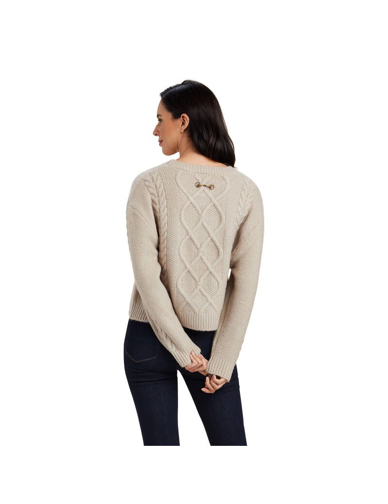 Suéteres Ariat Invierno Quarter Mujer Beige | WLTC58046