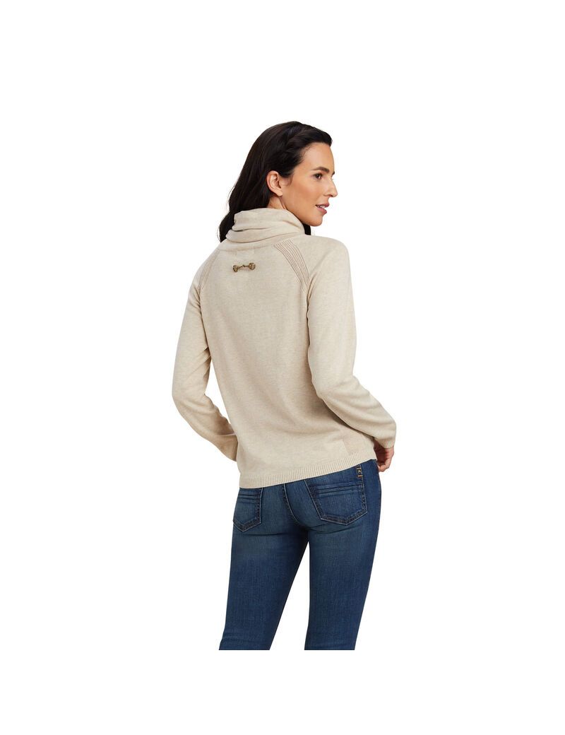 Suéteres Ariat Lexi Mujer Beige | KWJP43159