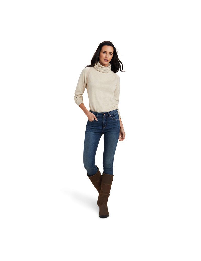 Suéteres Ariat Lexi Mujer Beige | KWJP43159