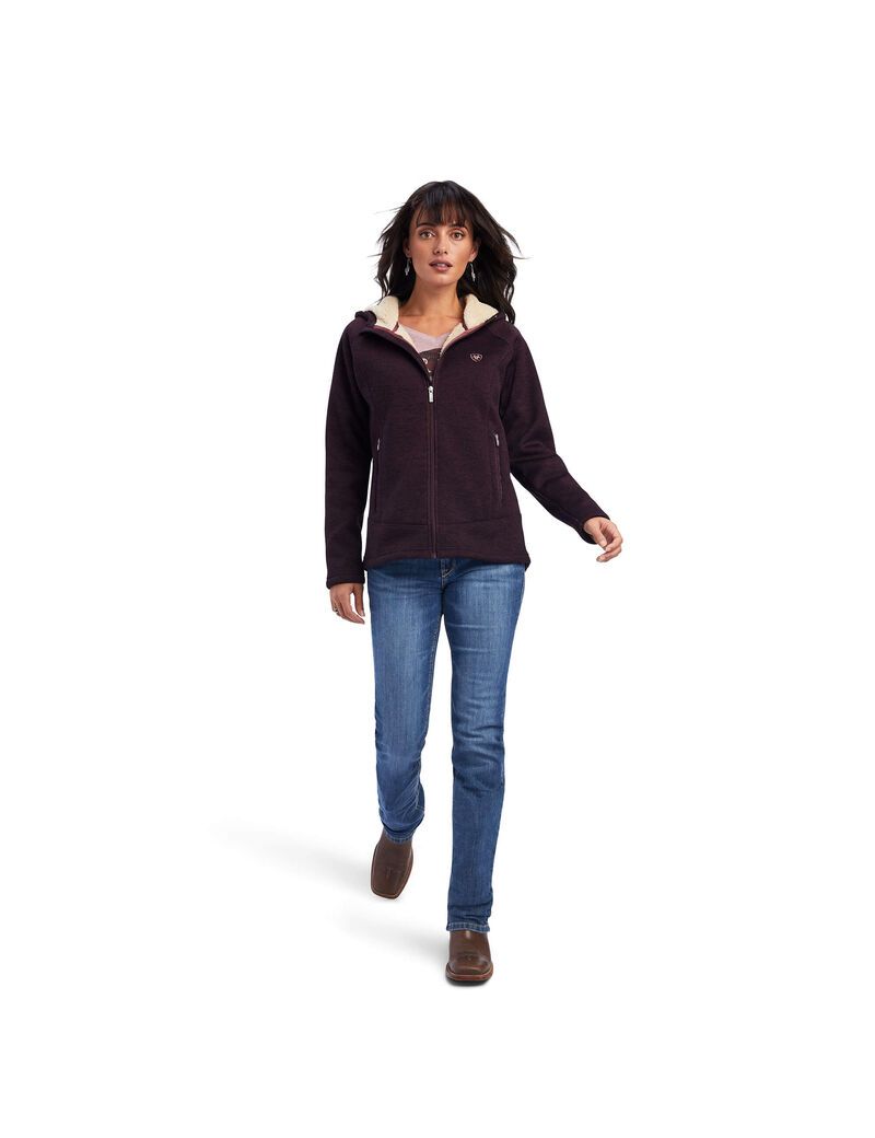 Suéteres Ariat REAL McCall Full Zip Mujer Burdeos | BRFS70485