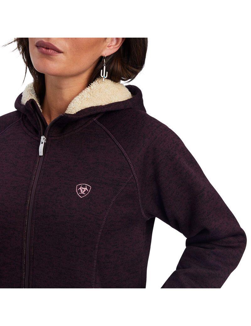 Suéteres Ariat REAL McCall Full Zip Mujer Burdeos | BRFS70485