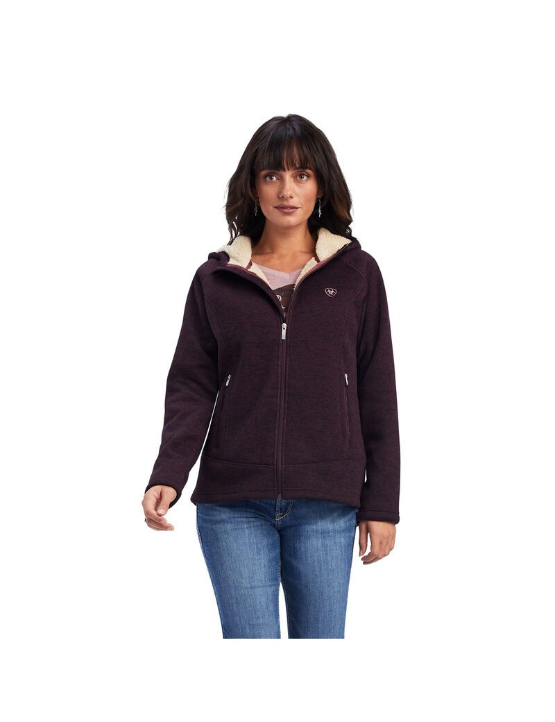 Suéteres Ariat REAL McCall Full Zip Mujer Burdeos | BRFS70485