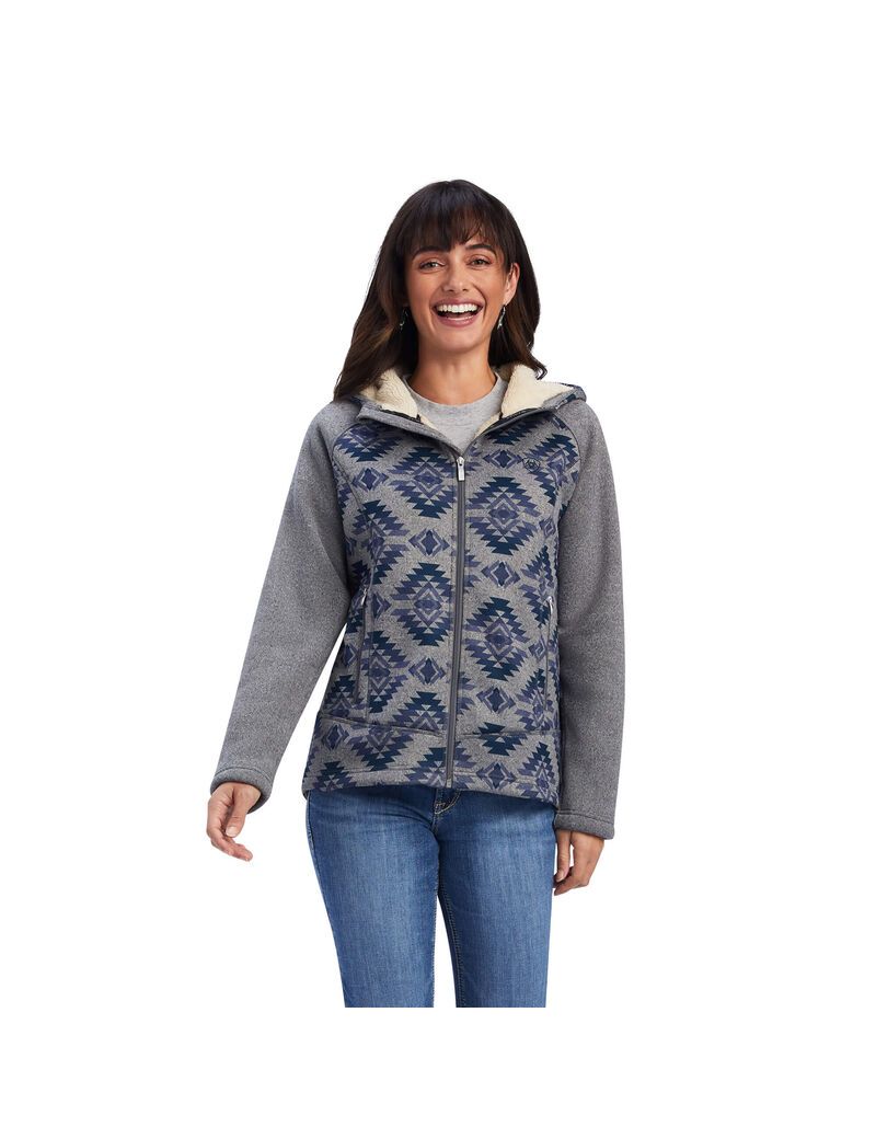 Suéteres Ariat REAL McCall Full Zip Mujer Gris | GIMK76048