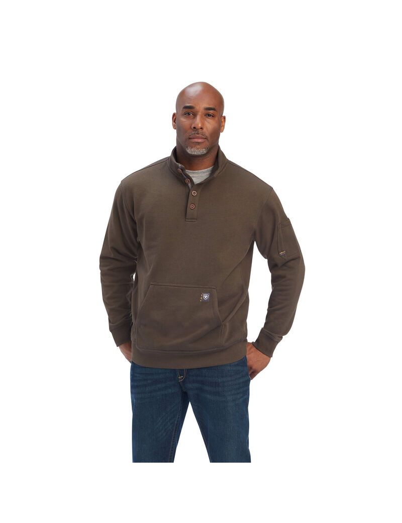 Suéteres Ariat Rebar Overtime Fleece Hombre Multicolor | GKQM09285