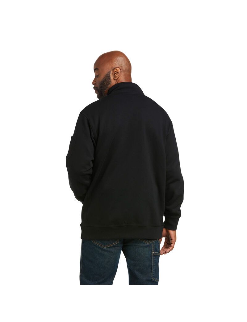 Suéteres Ariat Rebar Overtime Fleece Hombre Negras | RHTL51209