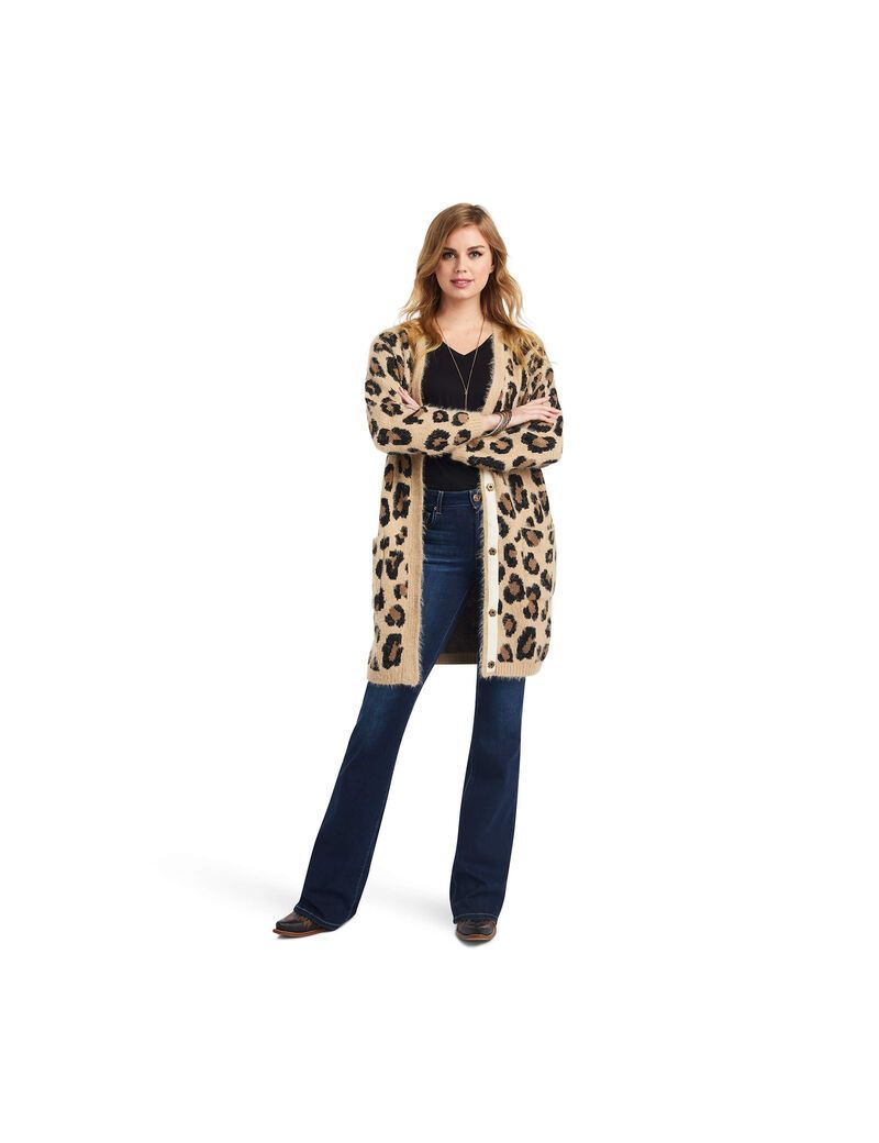 Suéteres Ariat The Cat's Meow Mujer Leopardo | YTSV36914