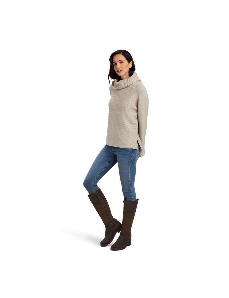 Suéteres Ariat Three Chimney Mujer Beige | XNCQ74360