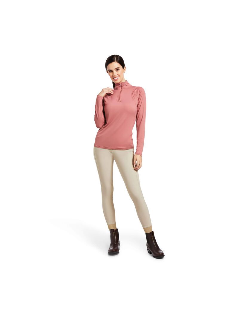 Tops Ariat Auburn 1/4 Zip Mujer Multicolor | JAYH81509