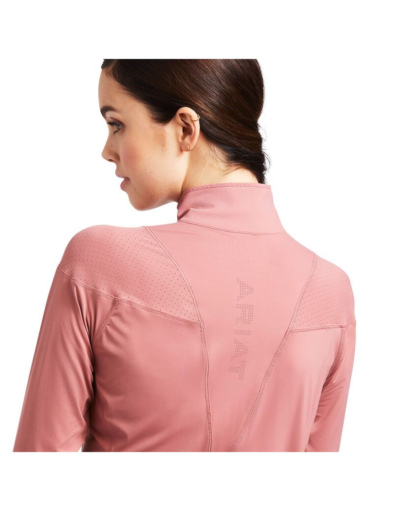 Tops Ariat Auburn 1/4 Zip Mujer Multicolor | JAYH81509