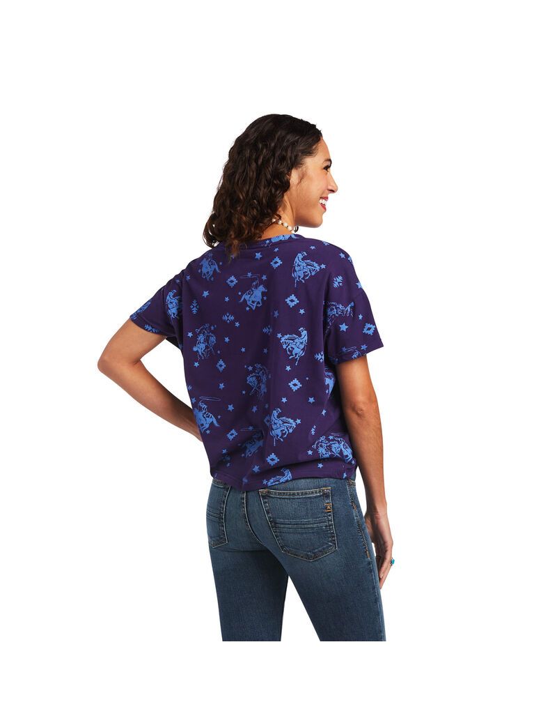 Tops Ariat Bluegrass Tee Mujer Multicolor | BWXU47125